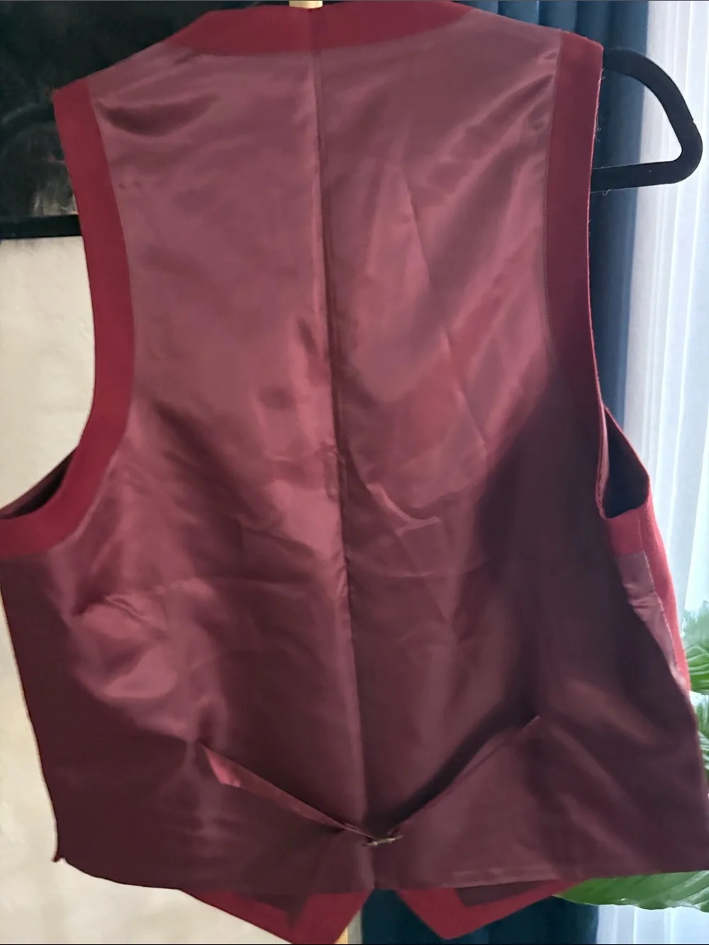 Bar III Men's Slim Burgundy Vest